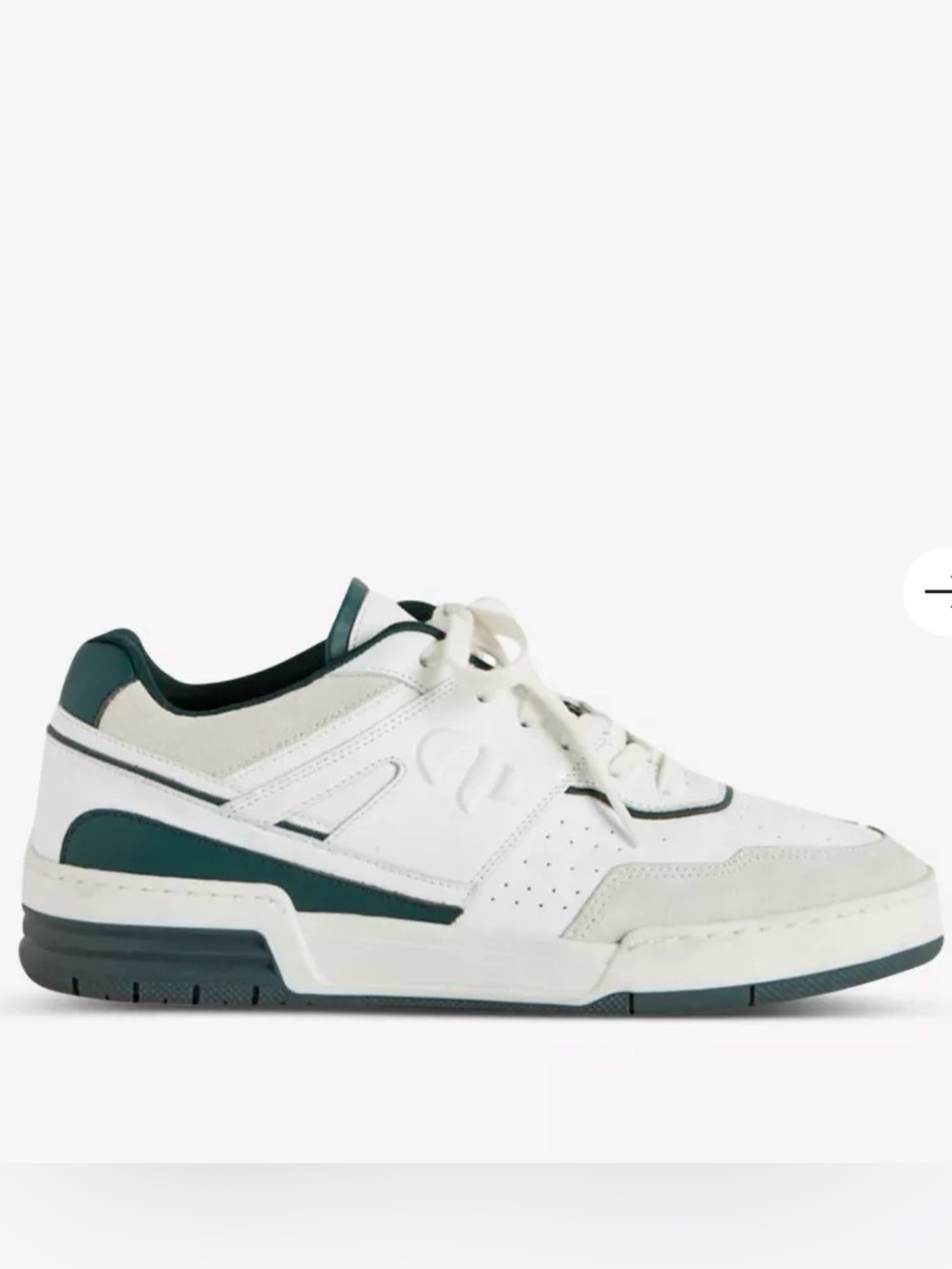 Women's White & Green Low-Top Casual Sneakers - Picture 2 of 9